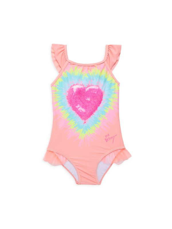 Betsey Johnson Little Girl's Sequin One Piece Swimsuit